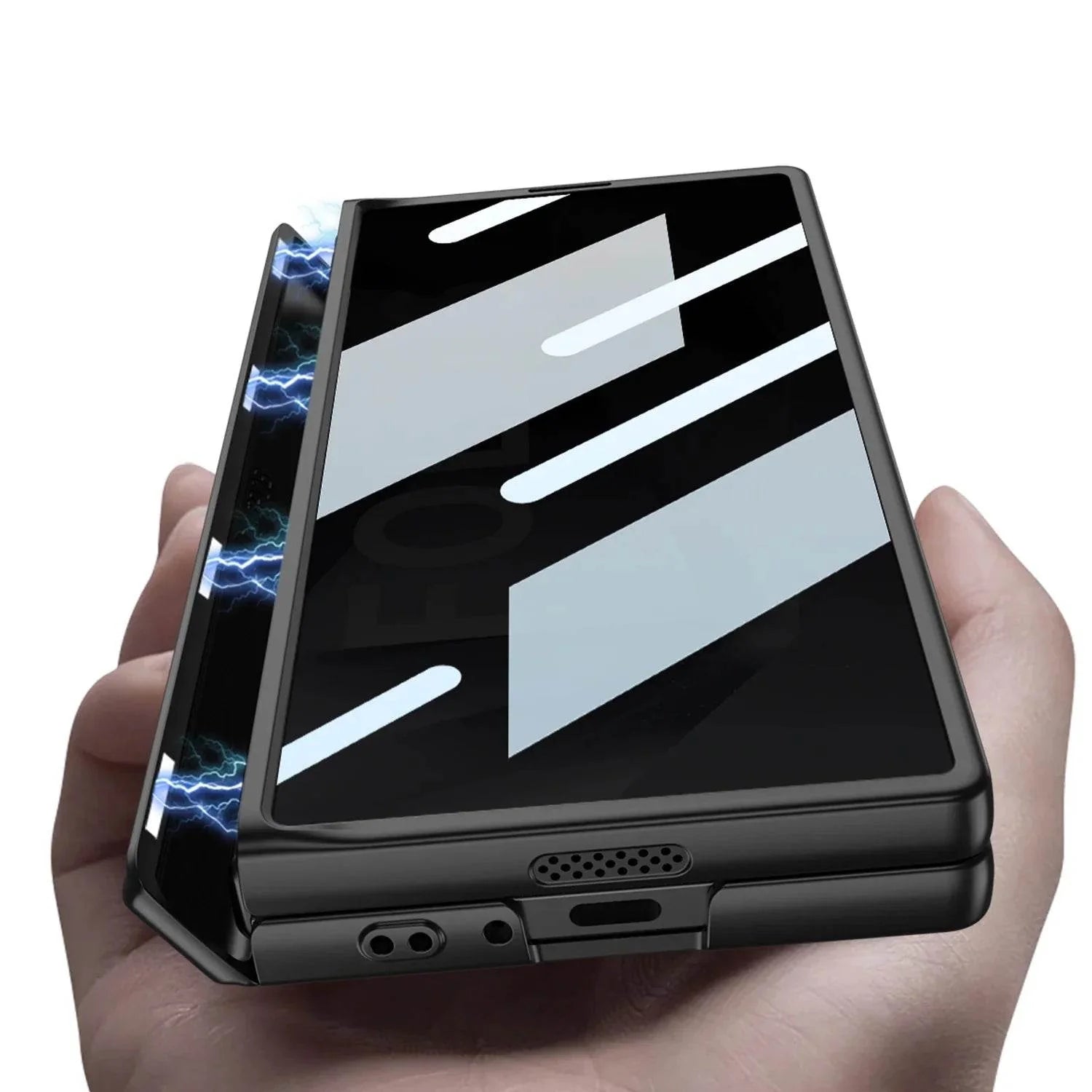 Galaxy Z Fold Series Ultimate Armor Privacy Screen Case [ Anti- Spy Glass]