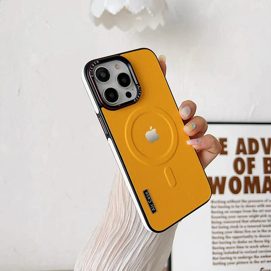 Metal Frame Anti Drop Magnetic Suction Case Cover for iPhone